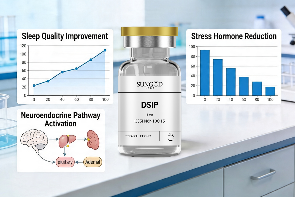 DSIP (5mg)Current Insights to Sleep Modulation By SunGod Labs