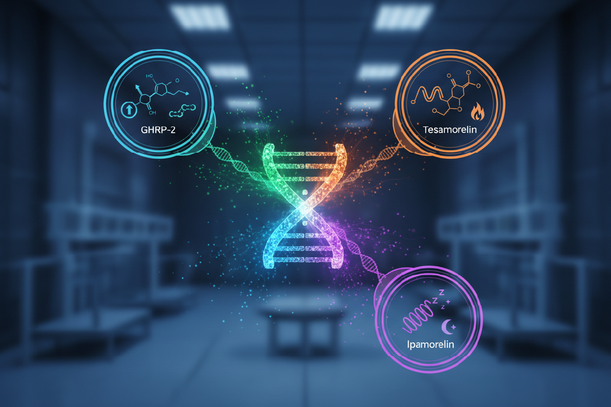 GHRP-2, Tesamorelin, and Ipamorelin Explained By SunGod labs